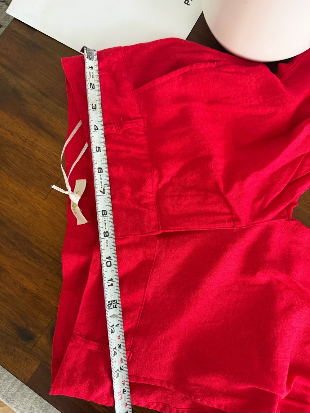 Nana USA Red Linen Blend Tailored Trousers Pants Women's Size XL